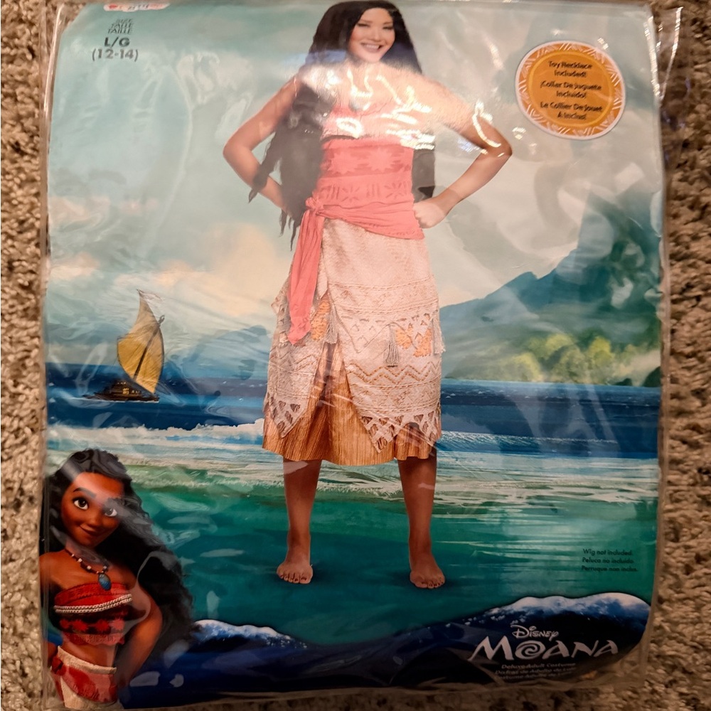 Disney Moana Adventure Outfit - Pink and Cream